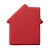 House shaped mint card in red
