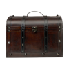 Large wooden chest. in brown