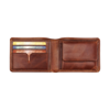 Wallet, bonded leather in brown