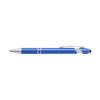 Aluminium ballpen with a rubber tip and blue ink. in light-blue