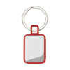 Metal rectangular key holder. in red