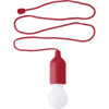 Plastic pull lamp with a 1W, white LED light.  in red