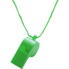 Plastic whistle with neck cord. (sold 48pc per box) in green
