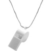 Plastic whistle with neck cord. (sold 48pc per box) in white
