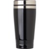 Stainless steel double walled drinking mug (450ml) in Black