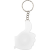 Keyring with tape measure (1m) in White