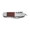 Small 10 function steel knife in brown