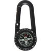 Plastic compass with carabiner clip. in Black