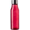 Glass and stainless steel bottle (500ml) in Red