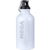 Aluminium bottle with carabiner (400ml) Single walled in White