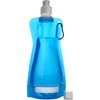 Foldable plastic water bottle in light-blue