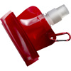 Foldable plastic water bottle in red