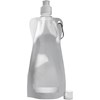 Foldable plastic water bottle in silver