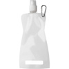 Foldable plastic water bottle in white