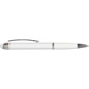 Ballpen with coloured grip in White