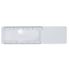 Plastic ruler with magnifier in white