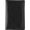 Split leather credit card wallet in Black