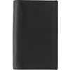 Split leather credit card wallet in Black