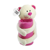 Soft bear and fleece blanket in pink