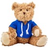 Plush teddy bear with hoodie in Blue