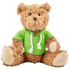 Plush teddy bear with hoodie in Green