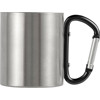 Stainless steel double walled travel mug (185ml) in Black