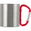 Stainless steel double walled travel mug (185ml) in Red