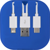 USB charging cable set in Cobalt Blue