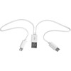 USB charging cable set in White