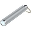 LED flashlight with key ring in Silver