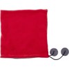 Fleece neck warmer and beanie in Red