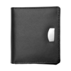 Bonded leather wallet in black
