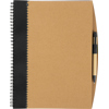 Recycled notebook with pen in Black