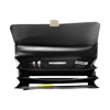 Bonded leather briefcase in black