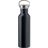 Stainless steel single walled drinking bottle (700ml) in Black