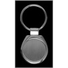 Round metal key holder in silver