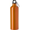 Aluminium single walled bottle (750ml) in Orange