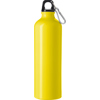 Aluminium single walled bottle (750ml) in Yellow