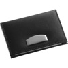 Bonded leather card holder in black