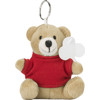 Teddy bear key ring in Red