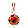 Poncho in a plastic football in orange