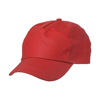 Five panel non woven cap in red