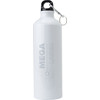 Aluminium single walled water bottle (750ml) in White