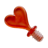 Heart shaped bottle stopper in red