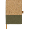 Cork and cotton notebook (approx. A5) in Green