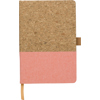 Cork and cotton notebook (approx. A5) in Peach