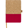 Cork and cotton notebook (approx. A5) in Red
