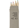 Coloured mini pencil set (4pc) in Brown