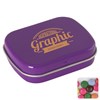 Flat tin with choco's in Purple