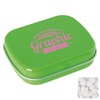 Flat tin with extra strong mints in Light Green